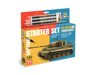 Сборная модельTANK Tiger Ausf. E Sd.kfz. Military With 3 Acrylic Brush Markers 1945