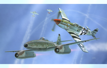 Сборная модель Турбореактивный истребитель Me.262 и истребитель дальнего радиуса действия P-51B