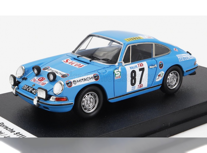 PORSCHE 911l Coupe (night Version) №87 Rally Tap (1971) G.Salvi - J.Arnaud, Light Blue