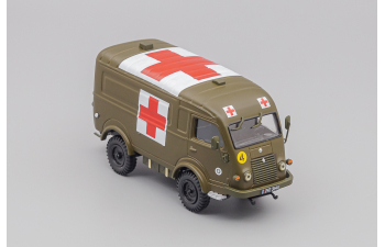 RENAULT 1000 Kg Goelette R2087 Ambulance Military (1956), military green, Véhicules Militaires Français #1