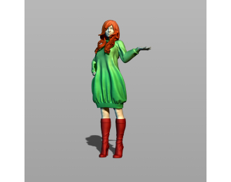 Фигура В сапожках, окрашенная