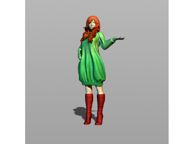 Фигура В сапожках, окрашенная