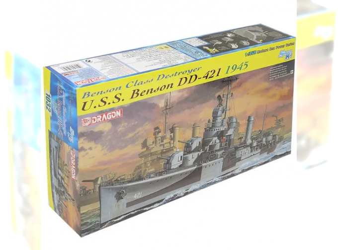 Сборная модель U.S.S. BENSON DD-421 BENSON CLASS DESTROYER 1945 (SMART KIT)