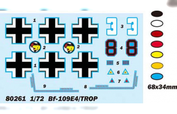 Сборная модель Bf-109E4/Trop Easy Assembly