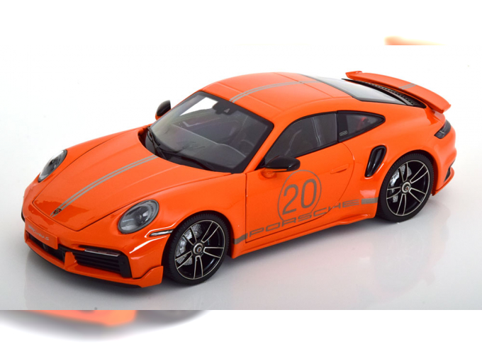 PORSCHE 911 (992) Turbo S Sport Design (2021), orange silver