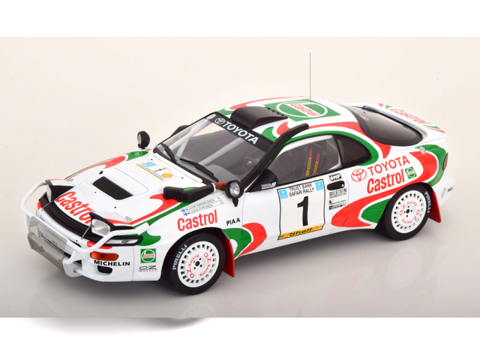 TOYOTA Celica Gt4 Turbo 4wd St185 Team Castrol №1 Winner Rally Safari (1993) Juha Kankkunen - Juha Piironen, White Red Green