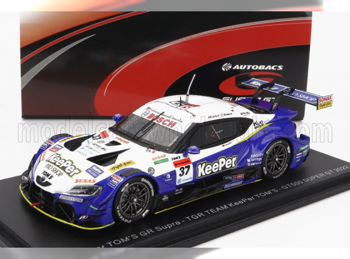 TOYOTA Supra Gr Team Tgr Keepeer №37 Gt500 Class Super Gt (2022) S.Fenestraz - R.Miyata, Blue White