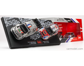 SET 2X GR YARIS RALLY1 N 17 WORLD CHAMPION 2025 SEBASTIAN OGIER - VINCENT LANDAIS + CITROEN C2 S1600 RALLY2 N 42WORLD CHAMPION 2008 SEBASTIAN OGIER - JULIEN INGRASSIA