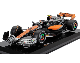 McLAREN F1  Mcl60 Team Mclaren N 4 2nd British Gp 2023 Lando Norris - Blister Box, Orange Black