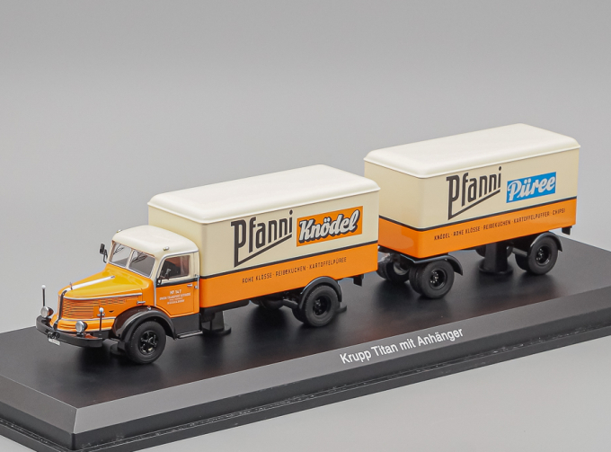 KRUPP Titan mit Anhänger "Pfanni", orange / beige