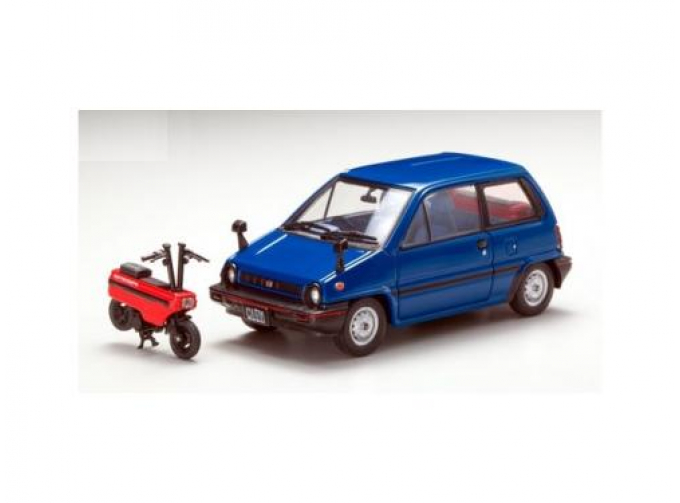 Honda City с мопедом Motocompo 1981 Blue