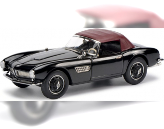 BMW 507 Softtop, black with dark red topeck