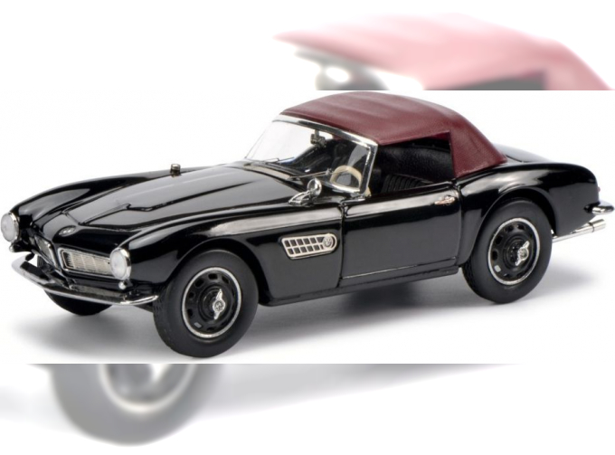 BMW 507 Softtop, black with dark red topeck