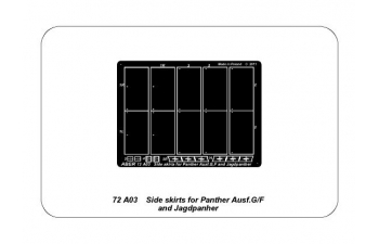 Side skirts for Panther Ausf.G/F and Jagdpanther