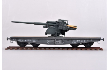 WWII Germany 128mm Flak 40 Anti-Aircraft Railway Car