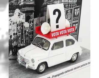 FIAT 600D - PROPAGANDA ELETTORALE ELEZIONI ITALIA VOTA - VOTA - VOTA (1963), WHITE