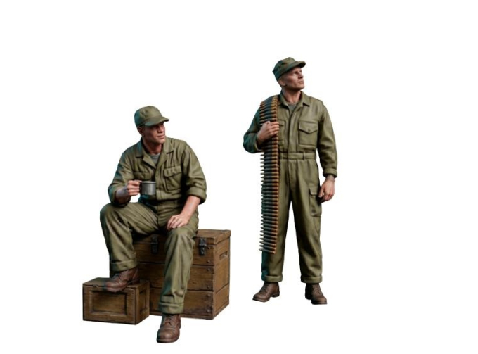 Наземный персонал, перезарядка вооружения. Союзные ВВС WWII (4 фигуры)