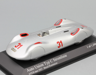 AUTO UNION TYP C Streamliner 31 Bernd Rosemeyer AVUS RACE 1937, silver