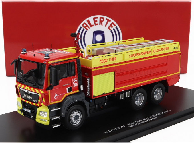 MAN Tgs 28.400 Tanker Truck Gallin Ccgc Sdis 41 Sapeurs Pompiers De Loir Et Cher (2020), Red Yellow