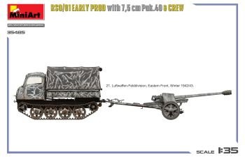 Сборная модель STEYER Rso/01 Tank Truck Military Cingolato With Trailer 1945