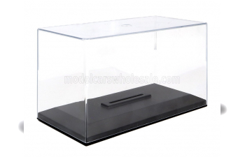 VETRINA DISPLAY BOX Box For 1/43 Base In Plastica Nera - Plastic Base Black - Lungh.length Cm 15.0 X Largh.width Cm 7.7 X Alt.height Cm 8.2 (altezza Interna Interior Height Cm 6.8), Plastic Display