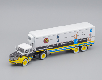 BERLIET Tlr 10m Truck Semi-frigo Interflora Transports (1956), white