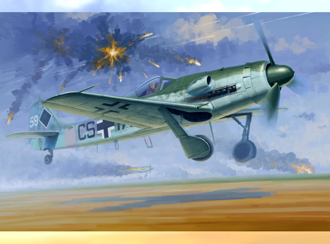 Сборная модель Cамолет Focke-Wulf FW190D-12