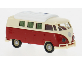 VOLKSWAGEN T1b Camper 1960, hellbeige/rot