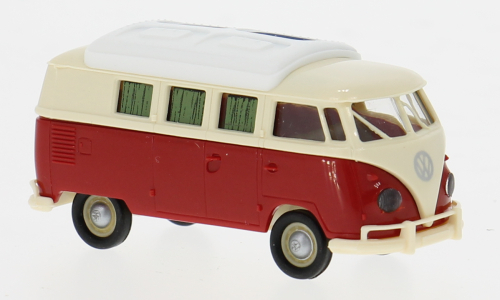 VOLKSWAGEN T1b Camper 1960, hellbeige/rot