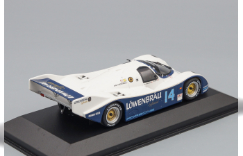 PORSCHE 962 TEAM LOWENBRAU HOLBERT RACING N 14 WINNER IMSA 500Km MID-OHIO 1986 HOLBERT - BELL, blue / white