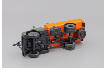 ЗИЛ 130 431410 (КО-003) поливомоечный, Автомобиль на службе 80, хаки / оранжевый