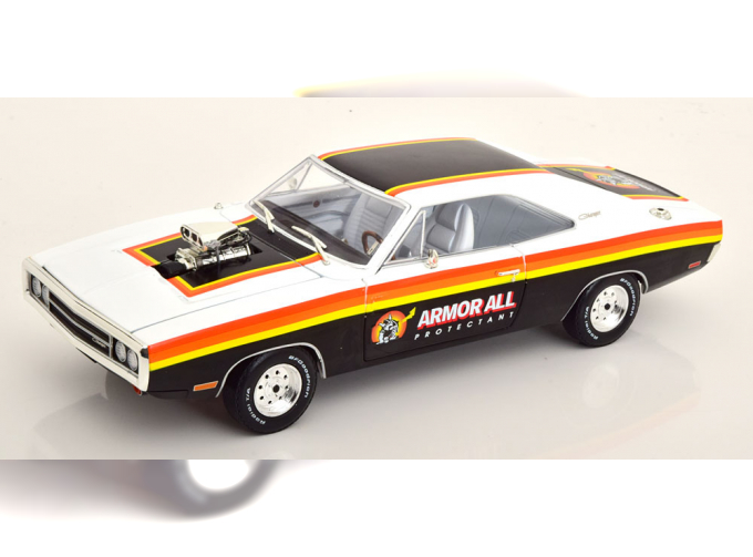 DODGE Charger Armor All (1970), white black orange