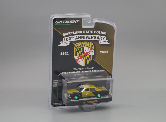 (Greenlight!) FORD Custom "Maryland State Police 100th Anniversary" 1967