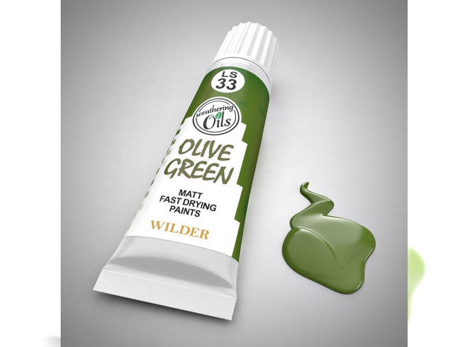Масляная краска "оливковый зеленый"