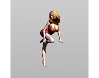 Фигура Девушка на подоконнике, окрашенная