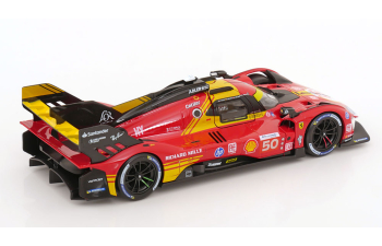 FERRARI 499p 3.0l Turbo V6 Team Ferrari Af Corse №50 Winner 24h Le Mans 2024 Antonio Fuoco - Miguel Molina - Nicklas Nielsen, Red