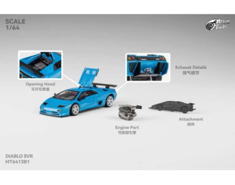 LAMBORGHINI Custom Diablo SVR, metallic blue