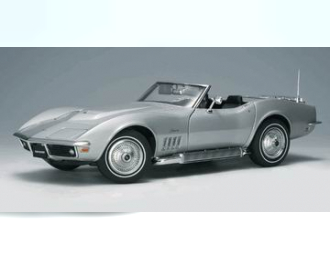 CHEVROLET Corvette in Cortez Silver Diecast 1969, Silver 