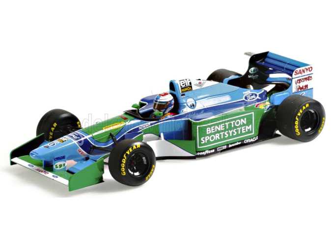 BENETTON F1 B194 Ford №6 Australian Gp (1994) Jos Verstappen - Con Vetrina - With Showcase, Blue Green