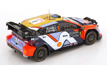 HYUNDAI I20 N Rally1 Team Shell Mobis Wrt (night Version) №8 5th Rally Montecarlo (2025) Ott Tanak - Martin Jarveoja, 2 Tone Blue Red