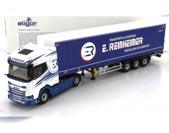 DAF Xg+ Truck Telonato Reinheimer Transports (2023), White Blue