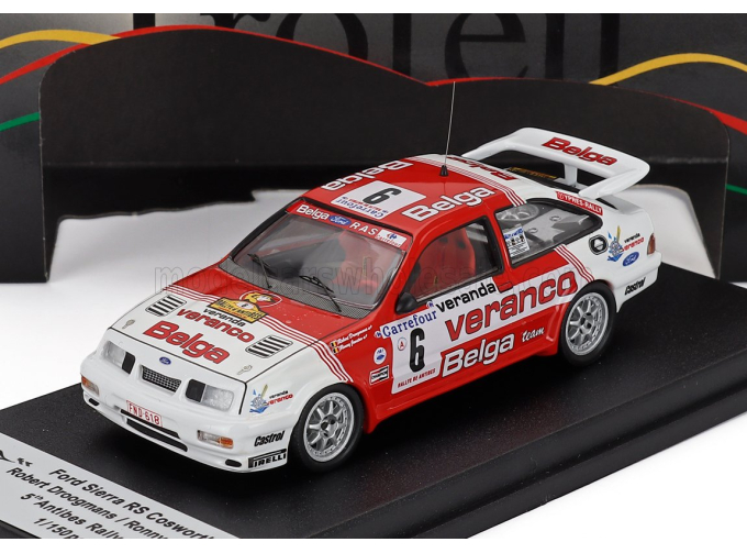 FORD Sierra Rs Cosworth N 6 Rally Antibes 1987 Robert Droogmans - Ronny Joosten, Red White