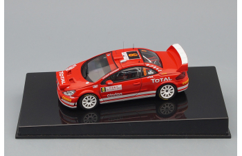 PEUGEOT 307 WRC №8 Rally Monte-Carlo (Marcus GronHolm - Timo Rautiainen) 2005, red