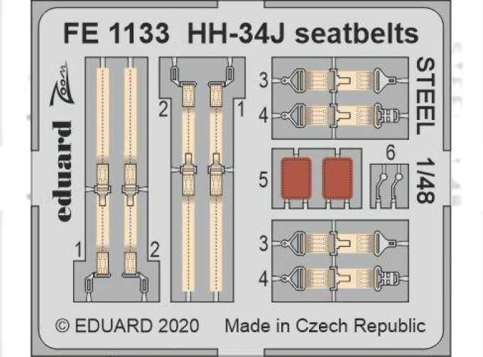 Фототравление для HH-34J стальные ремни