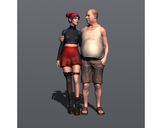 Фигура Скуф и альтушка (масштаб 1:24), окрашенная