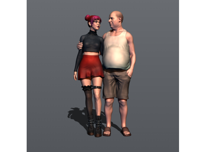 Фигура Скуф и альтушка (масштаб 1:24), окрашенная