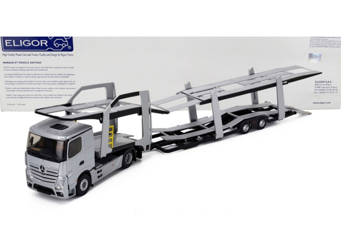 MERCEDES-BENZ Actros 5 1845 Truck Car Transporter (2020) - Exclusive Carmodel - Cars Not Included, Grey Met