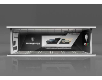 Parking Garage *Koenigsegg with light*, white/black