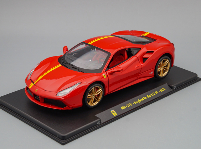 FERRARI 488 GTB Inspired by the 312 P1 (1972), red