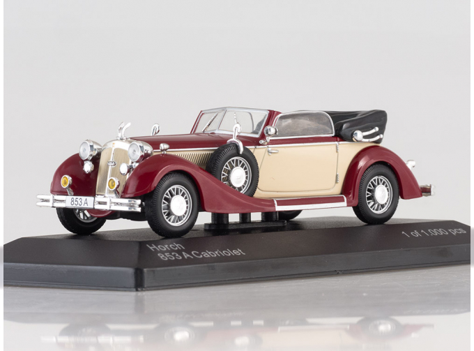 HORCH 853A Convertible (1938), dark red / beige